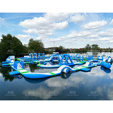 NB-WP025 Inflatable Floating Water Park with Obstacle Course for Kids and Adults, Designed for Open Water Fun in Sea or Lake